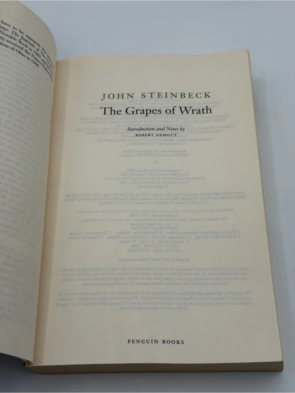The Grapes of Wrath by John Steinbeck (Paperback Book, 2006)